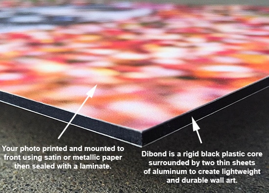 Closeup of Dibond Print