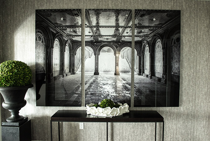 large format 1/8" triptych acrylic print