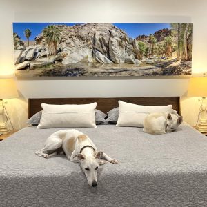 Panoramic acrylic print with metallic paper.